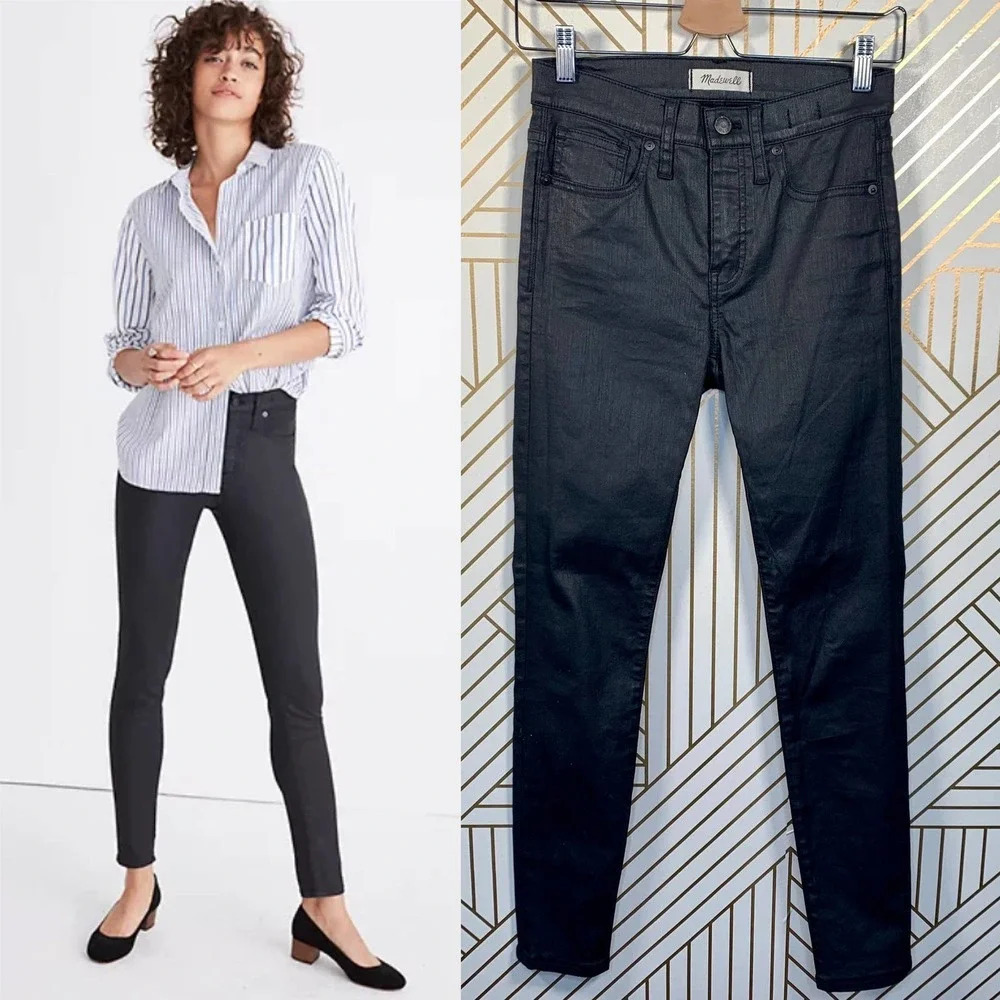 Madewell 9" High-Rise Skinny‎ Jeans: Coated Edition